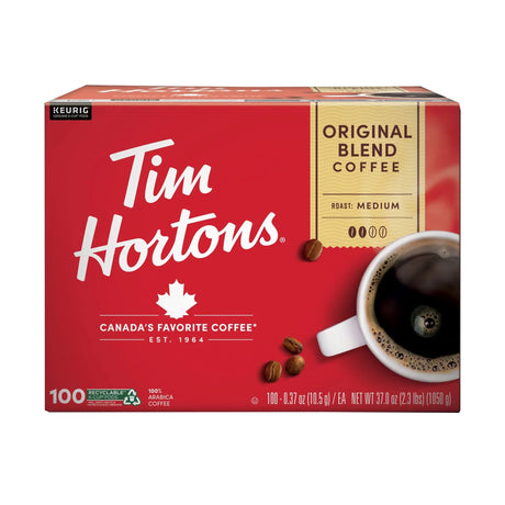 Tim Hortons Original Coffee Pods (100-Pack) | Canadian Classic Medium Roast Tim Hortons