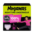 Ninjamas Bedwetting Underwear for Girls | Discreet Night Protection Pampers
