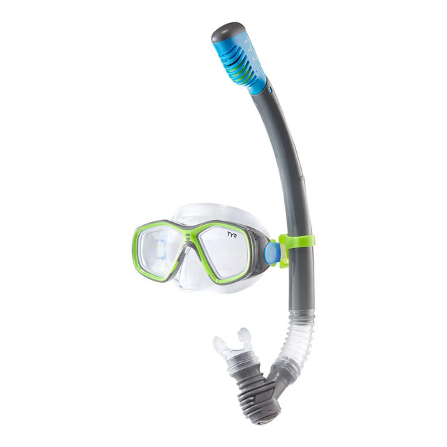 TYR Adult Recreation Snorkel Set | Mask & Tube Combo for Water Adventures TYR