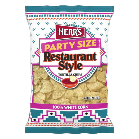 Herr's White Corn Tortilla Chips (17 oz) | Crispy, Lightly Salted Snack Perfection Herr's