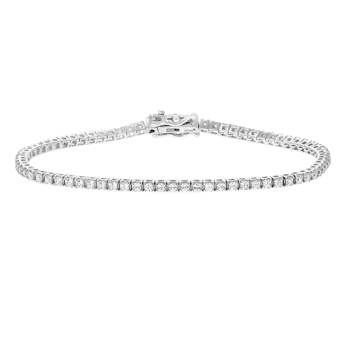 Amairah Diamond Tennis Bracelet (3 ct. t.w., 14k White Gold) | Elegant Square Prong Design Amairah