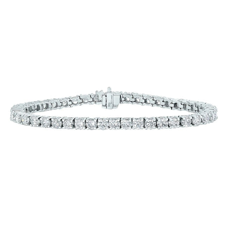 Amairah Diamond Bracelet (5 ct t.w., 14k White Gold) | Timeless Round Prong Sparkle Amairah