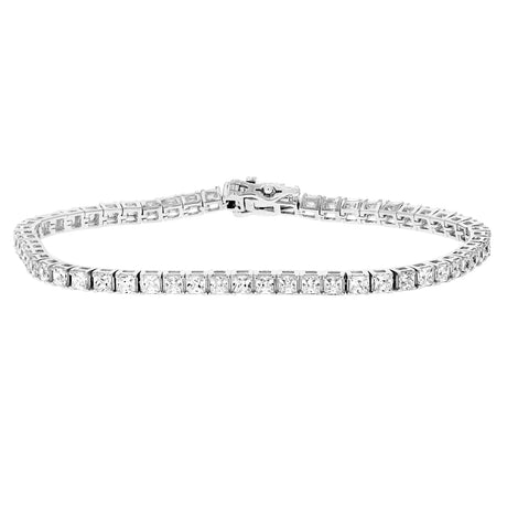 Amairah Diamond Tennis Bracelet (4 ct t.w., 14k White Gold) | Elegant Princess-Cut Square Prong Design Amairah