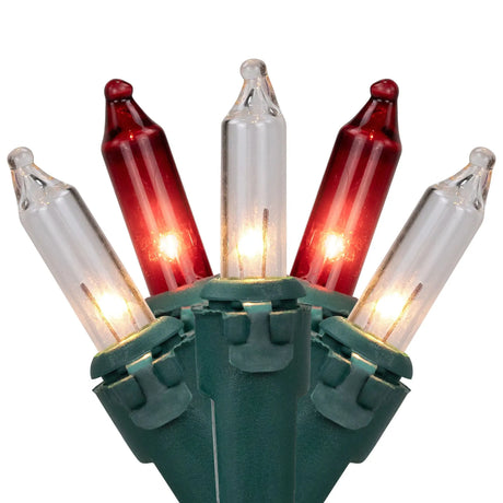 Northlight Christmas String Lights (20.25', 100 Bulbs) | Red & Clear Festive Lighting Northlight