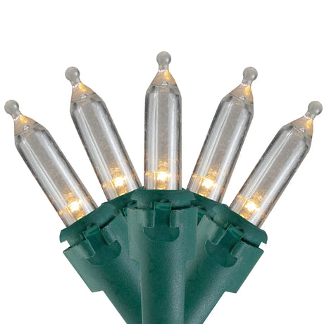 Northlight Christmas Lights (33', 100 Warm White LEDs) | Green Wire Indoor/Outdoor Northlight
