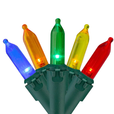 Northlight Christmas String Lights (49', 200 LEDs) | Multicolor with Green Wire Northlight