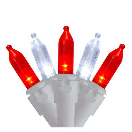 Northlight 33â€™ 100â€‘Ct. Christmas Lights (Red & White) | Festive, Energy-Efficient Outdoor DÃ©cor Northlight