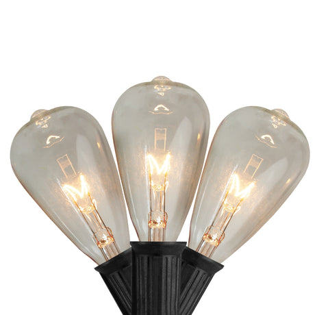 Edison glass patio lights string clear bulbs
