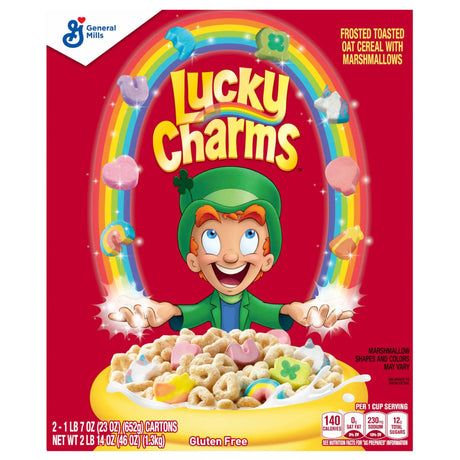 Lucky Charms Cereal (46 oz) | Marshmallow Magic in Every Bowl General Mills