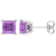 Square Amethyst Stud Earrings (2 ct t.w., Sterling Silver) | Vibrant Gemstone Sparkle AFS Wholesale Shop