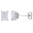 Octagon White Topaz Stud Earrings in Sterling Silver