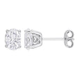 White sapphire stud earrings sterling silver