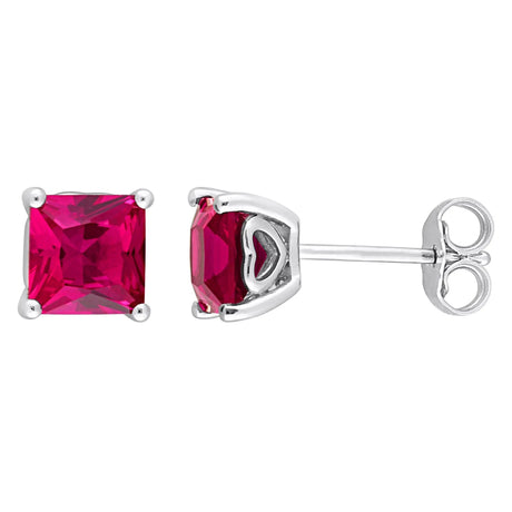 Created Ruby Stud Earrings (2.33 ct t.w., Sterling Silver) | Vibrant Everyday Sparkle AFS Wholesale Shop