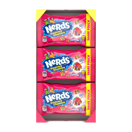 Nerds Gummy Clusters Candy (12-Pack, 3 oz Each) | Crunchy, Fruity Treats for Sharing Nerds