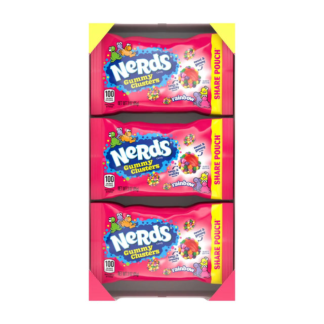 Nerds Gummy Clusters Candy (12-Pack, 3 oz Each) | Crunchy, Fruity Treats for Sharing Nerds