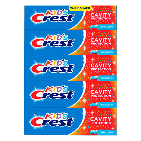 Crest Kids Cavity Protection Toothpaste (5-Pack, 4.6 oz Each) | Sparkle Fun Flavor for Ages 3+ Crest