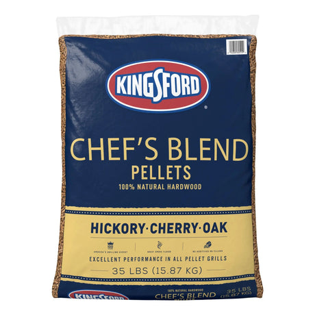 Kingsford 100% Natural Hardwood Blend Pellets (35 lbs) | Authentic Wood Smoke Flavor for Grilling & Smoking Kingsford