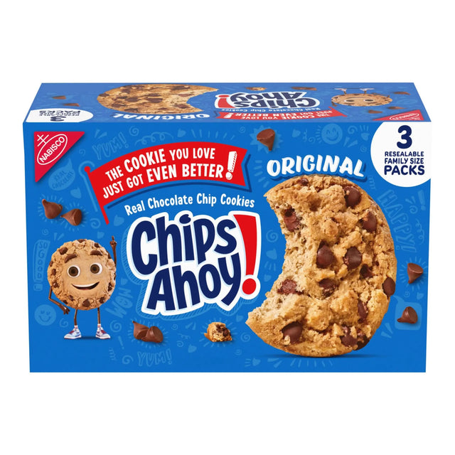 Chips Ahoy Chocolate Chip Cookies (3-Pack, 18.2 oz Each) | Soft-Baked Treats Chips Ahoy