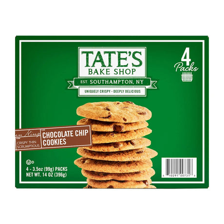 Tate's Bake Shop Chocolate Chip Cookies (14 oz) | Crispy, Buttery Gourmet Cookies Tate's Bake Shop