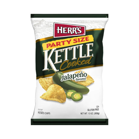 Herr's Jalapeno Kettle Chips (13 oz) | Spicy Crunch with Fiery Flavor Herr's