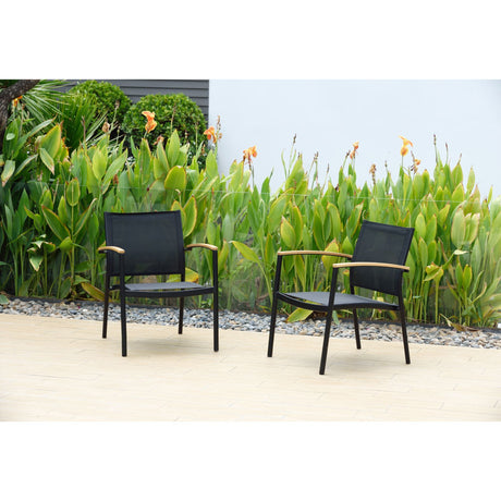 Amazonia wood patio low chairs 2 pack