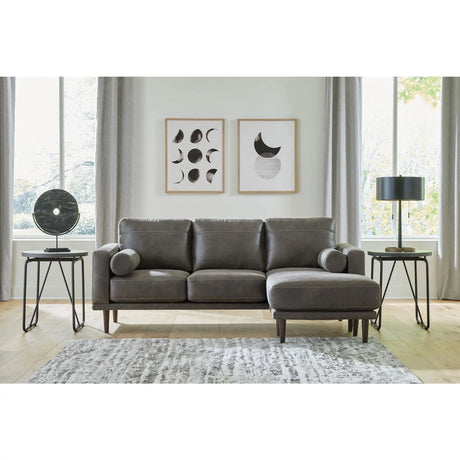 Arroyo Faux Leather Chaise Sofa â€“ Dark Brown | Sleek, Durable Seating with Modern Comfort Ashley Furniture