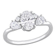 Lab-Grown Diamond Engagement Ring | 14k White Gold with Oval, Pear & Round Cuts AFS Wholesale Shop