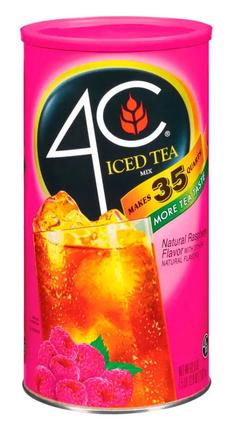 4C Raspberry Iced Tea Mix (92.8 oz) | Refreshing Fruit Drink Base 4C Foods