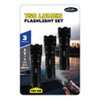 Police Security LED Flashlights (3-Pack, 750 Lumen) | High-Power Tactical Light Police Security