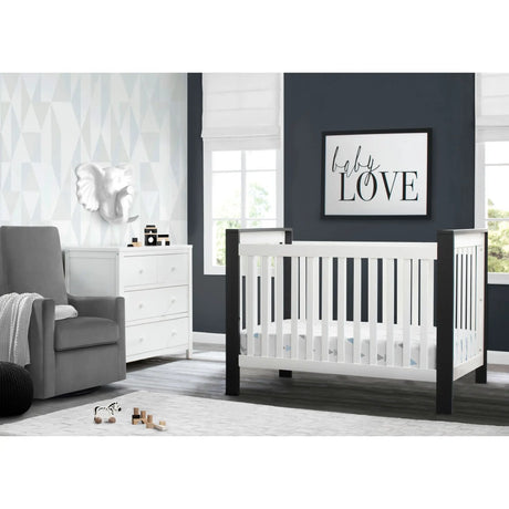 Delta Children Miles 4-in-1 Convertible Crib | Grow-With-You Nursery Bed Delta Children