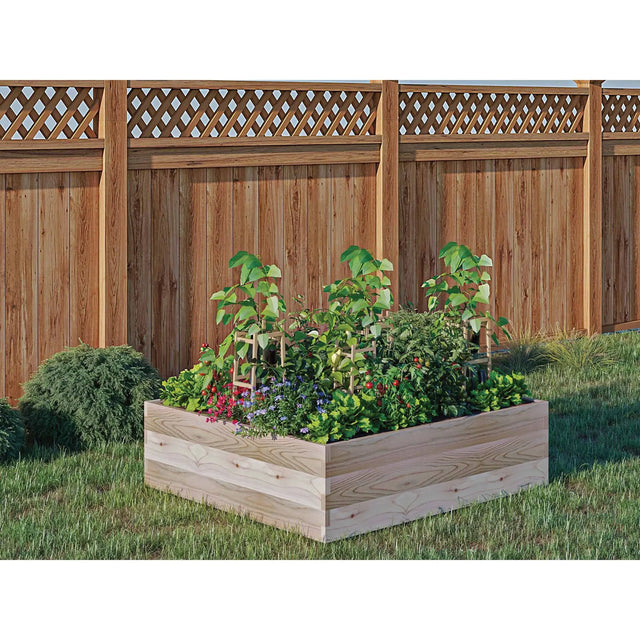 CedarCraft Cedar Planter Box | Raised Garden Bed for Herbs & Vegetables CedarCraft