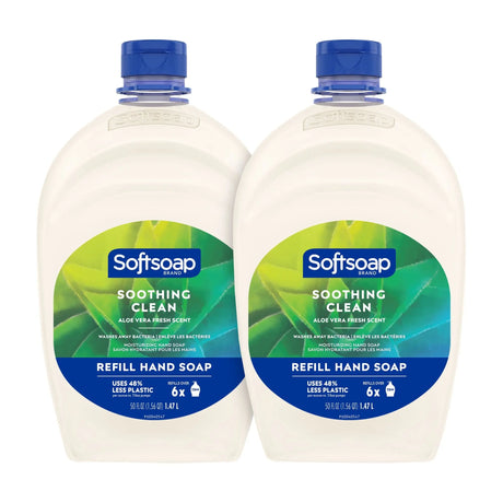Softsoap Aloe Vera Hand Soap Refill (2-Pack, 50 oz Each) | Soothing Moisture & Gentle Care Softsoap