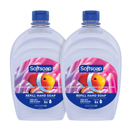 Softsoap Aquarium Liquid Hand Soap Refill (2-Pack, 50 oz Each) | Moisturizing & Gentle Cleansing Softsoap