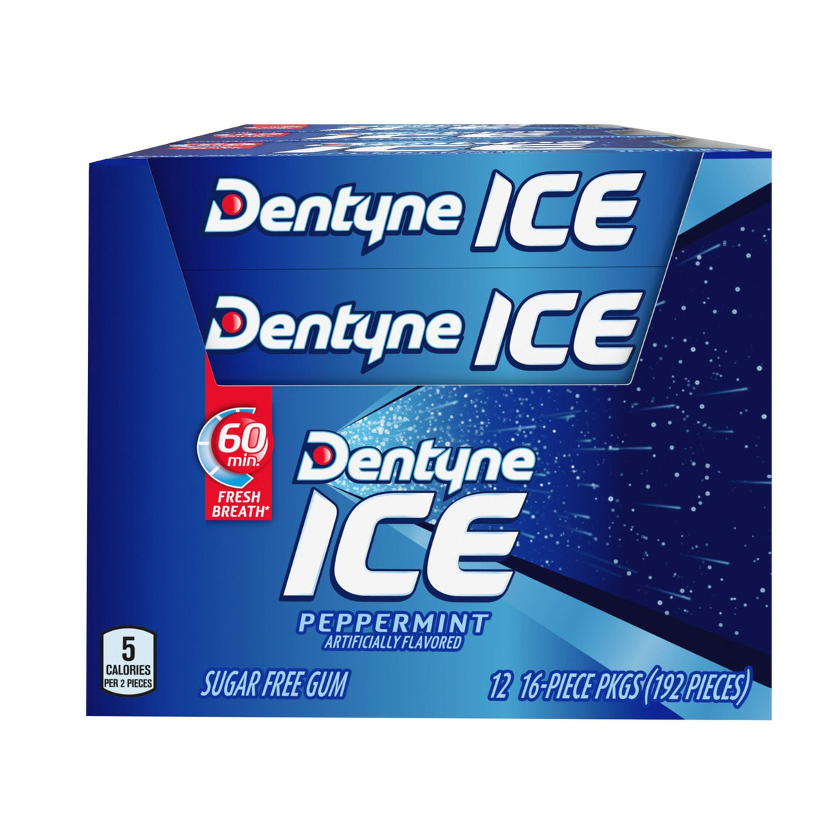 Dentyne Ice Peppermint Gum (12 Packs, 16 ct. Each) | Intense Long-Lasting Freshness Dentyne
