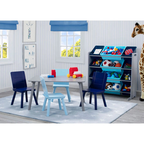 Delta Children Toy Organizer (12 Bins, Blue) | Colorful Storage for Kids' Rooms Delta Children