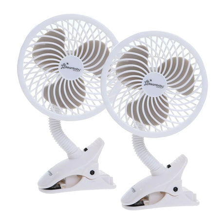 Dreambaby Clip-On Fan (2-Pack) | Portable Cooling for Strollers & Cribs Dreambaby