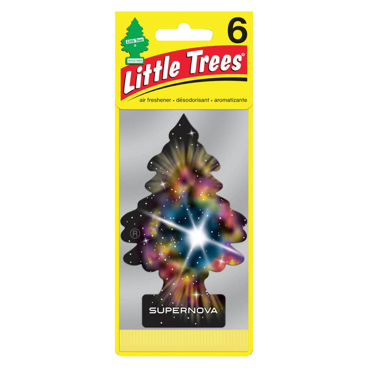 Little Trees Car Air Fresheners â€“ Supernova (6-Pack) | Bold, Modern Fragrance for Vehicles Little Trees