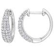 Created Moissanite Hoop Earrings in Sterling Silver