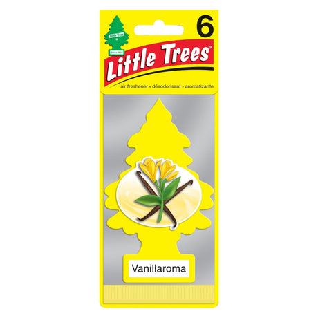 Little Trees Car Air Fresheners â€“ Vanillaroma (6-Pack) | Classic Sweet Vanilla Scent Little Trees
