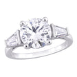 Moissanite three-stone ring