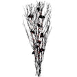 Northlight Halloween Branch Decor (4', Black Glitter) | Orange LED Bats Accent Northlight