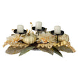 Northlight Dahlia & Pumpkin Candle Holder Centerpiece (21") | Fall-Inspired Indoor Decor Northlight