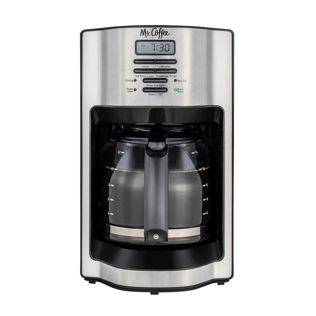 Mr. Coffee 12-Cup Programmable Coffee Maker (Stainless Steel) | Rapid Brew Convenience Mr. Coffee