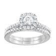 Diamond Halo Bridal Ring Set (1 ct. t.w.) in 14k White Gold | Elegant Round-Cut Design for Special Moments Unique Designs