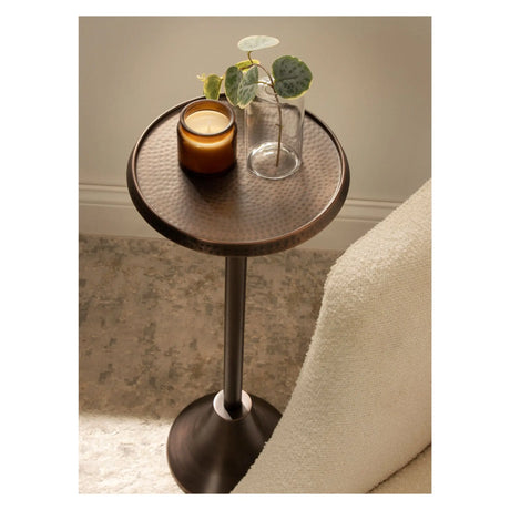Kate and Laurel Sanzo Drink Table (Bronze) | Stylish Accent with Sleek Pedestal Design Kate and Laurel