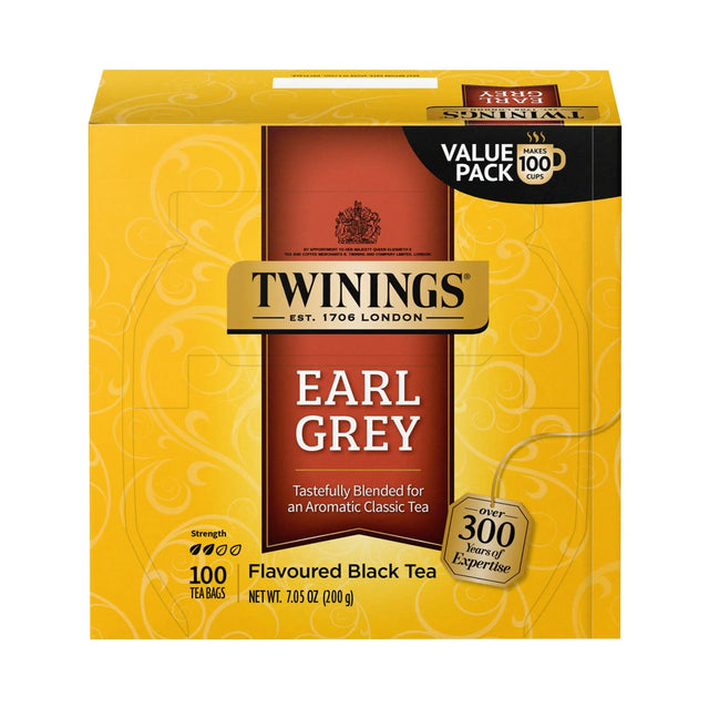 Twinings Earl Grey Tea (100-Pack) | Bergamot Flavored Black Tea Twinings