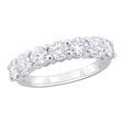 DEW Moissanite Anniversary Band (1.75 ct t.w., Sterling Silver) | Timeless Sparkle Celebration AFS Wholesale Shop