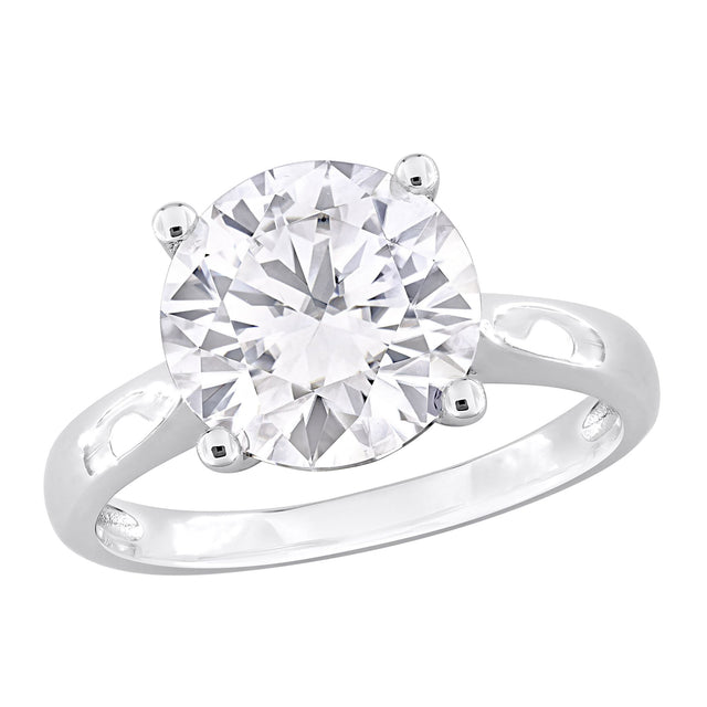 DEW moissanite solitaire ring