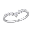 Lab Grown Diamond Chevron Ring in Silver