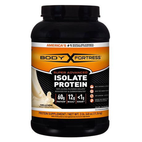 Body Fortress Isolate Protein Powder â€“ Vanilla (3 lbs) | 30g Protein per Serving for Muscle Recovery Body Fortress